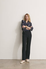 PINORSET ELASTICATED BACK STRAIGHT TROUSERS