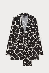 PIUMA PRINTED VISCOSE SATIN BLAZER JACKET