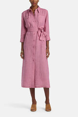 POLESANA LONG LINEN SHIRT DRESS