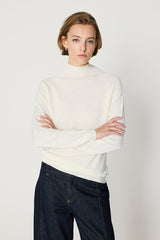 ECRU RAGLAN SLEEVES PERKINS COLLAR SWEATER