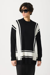 TWO-COLOR PLAID SWEATER