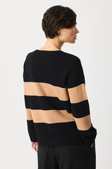 COLOR BLOCK STRIPED SWEATER