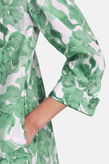 PUNGENTE GREEN FLORAL MINIDRESS