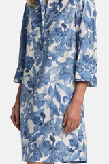 PUNGENTE BLUE FLORAL MINIDRESS