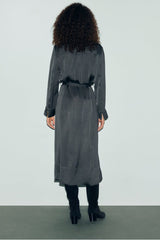 CHERYL SATIN SHIRT DRESS