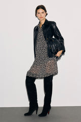 CELEST BICOLORED PRINT SHORT DRESS
