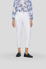 WHITE USED EFFECT RHINESTONE SUNNY JEANS