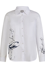 SIDE PRINT WHITE SHIRT