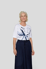 FOIL FLORAL PRINT T-SHIRT