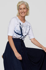 FOIL FLORAL PRINT T-SHIRT