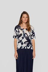 ALLOVER FLORAL PRINT SWEATER