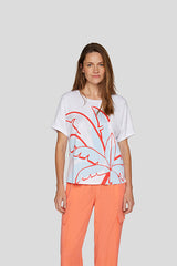 PALM TREE CONTRASTED T-SHIRT