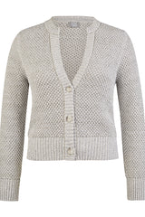 STRUCTURED CHUNKY SILVER CARDIGAN