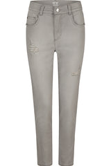 GREY USED EFFECT RHINESTONE SUNNY JEANS