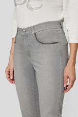 LIGHT GREY STITCHED SUNNY JEANS