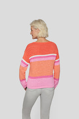 MANDARINE STRIPED SWEATER