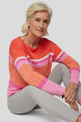 MANDARINE STRIPED SWEATER