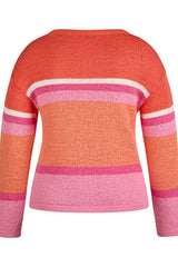 MANDARINE STRIPED SWEATER