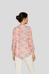 WAVY ZIZAG PRINT BLOUSE