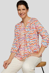 WAVY ZIZAG PRINT BLOUSE