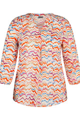 WAVY ZIZAG PRINT BLOUSE