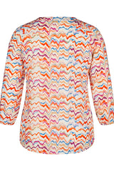 WAVY ZIZAG PRINT BLOUSE