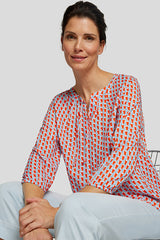 ABSTRACT PRINT BLOUSE
