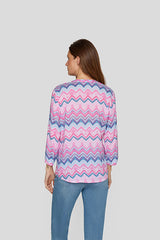ZIGZAG PATTERN LIGHTWEIGHT BLOUSE