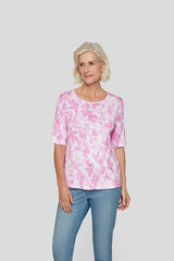 WATERCOLOR FLORAL PRINT T-SHIRT