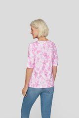 WATERCOLOR FLORAL PRINT T-SHIRT