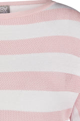 PINK WIDE STRIPED SWEATER