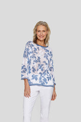 FLORAL OPENWORK SWEATER