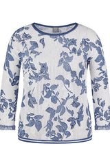 FLORAL OPENWORK SWEATER