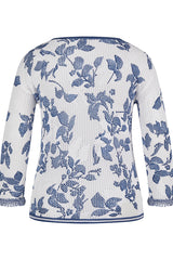 FLORAL OPENWORK SWEATER