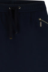 NAVY BASIC ZIPPED SKIRT