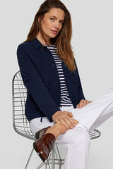 NAVY DRAWSTRING JACKET