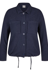 NAVY DRAWSTRING JACKET
