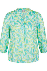 EMERALD LEAF PRINT BLOUSE