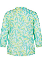 EMERALD LEAF PRINT BLOUSE
