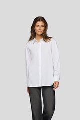 WHITE COTTON BUTTON UP SHIRT