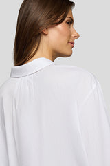 WHITE COTTON BUTTON UP SHIRT