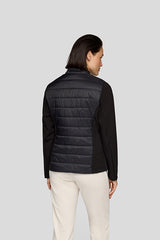 BLACK CONTRAST SLEEVES QUILTED JACKET