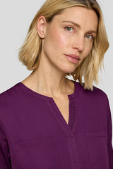 PURPLE LONG SLEEVE BLOUSE