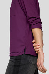 PURPLE LONG SLEEVE BLOUSE