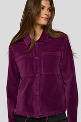 DRAWSTRING HEM BUTTON UP JACKET