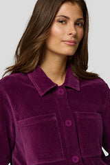 DRAWSTRING HEM BUTTON UP JACKET