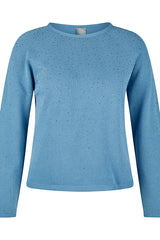 BLUE SOLID CREWNECK LONG SLEEVE SHIRT