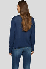 BLUE LONG SLEEVE CARDIGAN