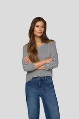 BLUE V NECK LONG SLEEVE SHIRT