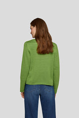 GREEN LIGHTWEIGHT BUTTONED CARDIGAN